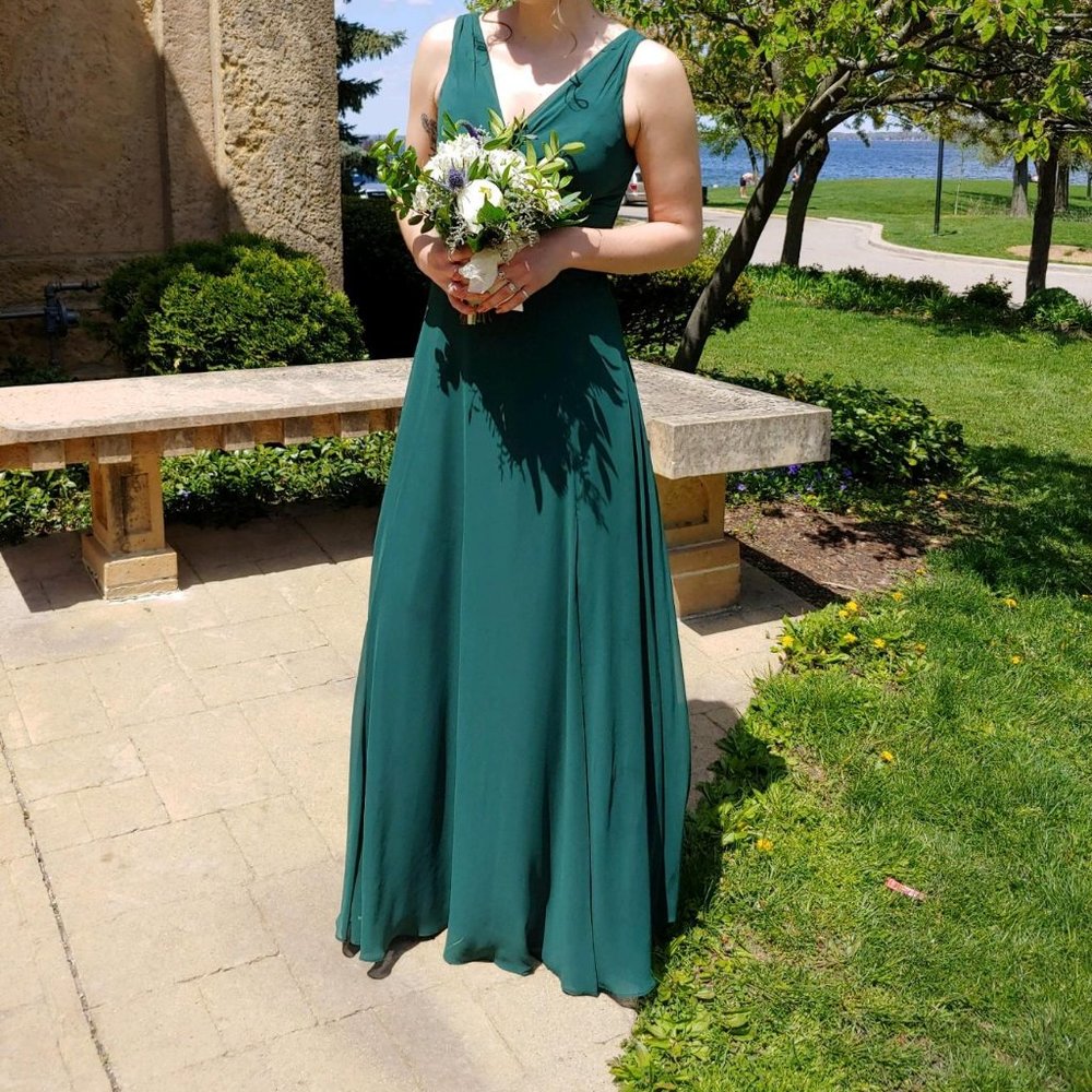 COPY - David's Bridal Tank Long Chiffon Bridesmaid Dress